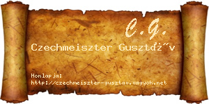 Czechmeiszter Gusztáv névjegykártya