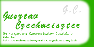 gusztav czechmeiszter business card